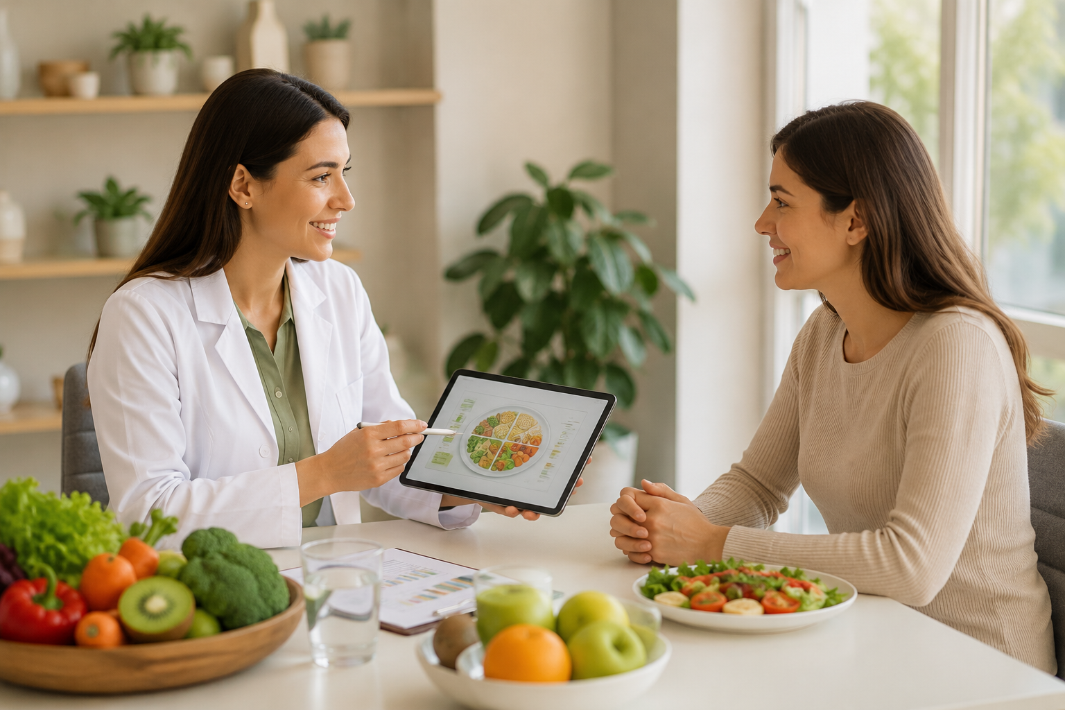 at nutri nova Wellness nutrition coach helping a client with personalized nutrition coaching