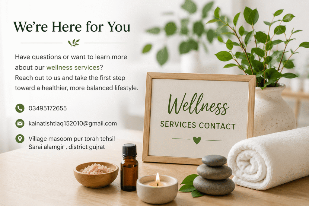 Wellness services contact and nutrition support